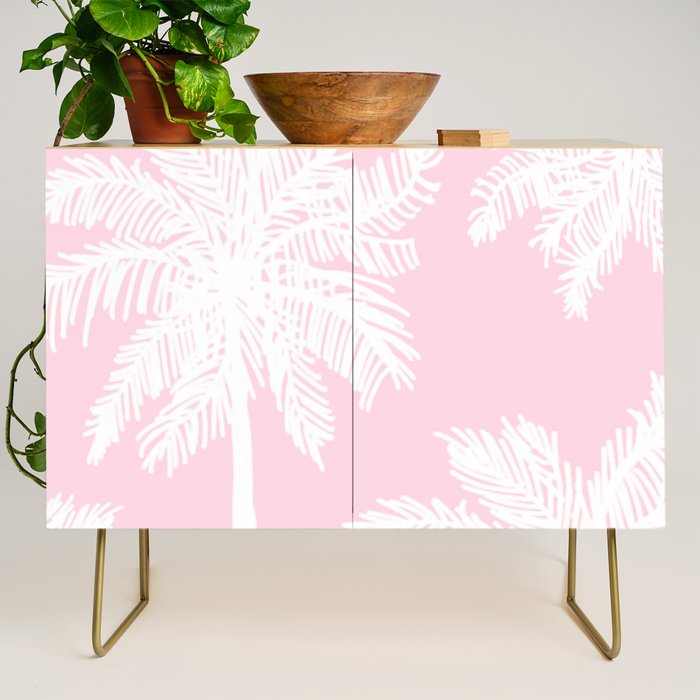 miami pink palms Credenza Gallery Image 1