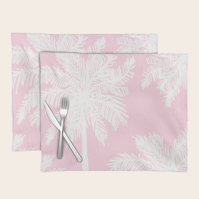 miami pink palms Placemat Gallery Image 1