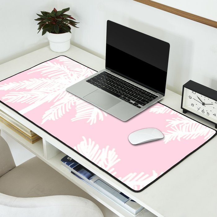 miami pink palms Desk Mat Gallery Image 2