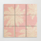 miami pink palms Wood Wall Art Gallery Image 1