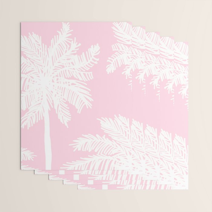 miami pink palms Wrapping Paper Gallery Image 3