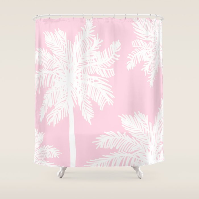 miami pink palms Shower Curtain Gallery Image 1