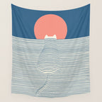 Cat Landscape 77 Wall Tapestry Gallery Image 4