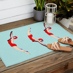Swimmer Girls Outdoor Rug Gallery Image 2