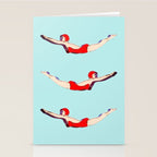 Swimmer Girls Stationery Card Gallery Image 2