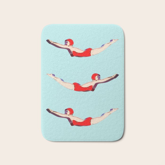 Swimmer Girls Bath Mat Gallery Image 1