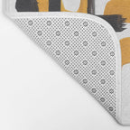 Mid Century Abstract Black & Yellow Fun Pattern 70's Mustard Ripples Lines Retro Style Bath Mat Gallery Image 2