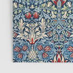 William Morris Vintage Snakeshead Blue & Red Pattern Poster Gallery Image 3
