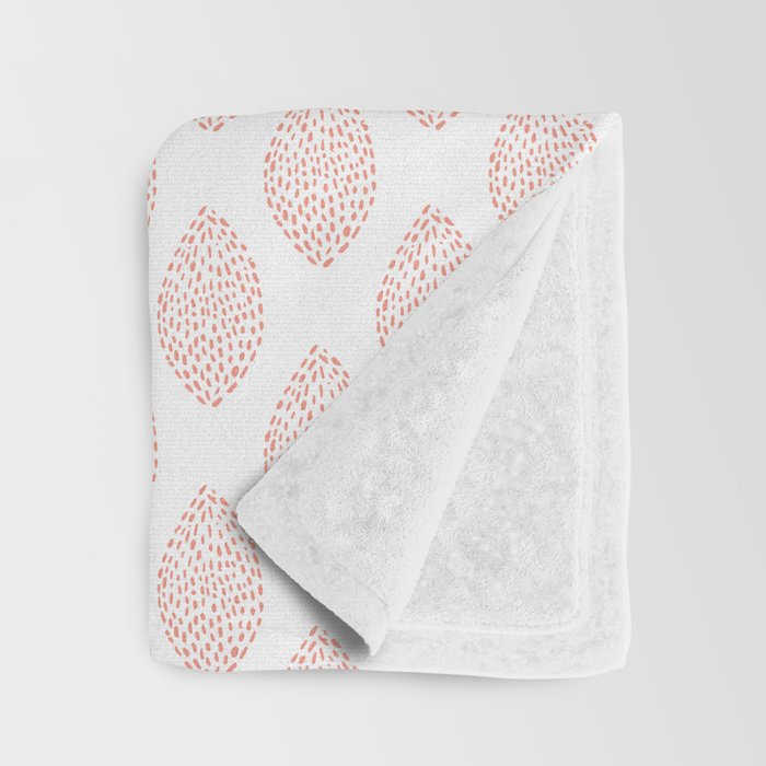 Seed Pods . Coral Throw Blanket Gallery Image 3