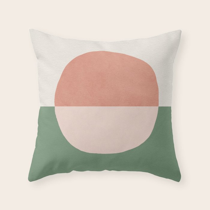 Horizon Abstract - Pink Throw Pillow Gallery Image 6