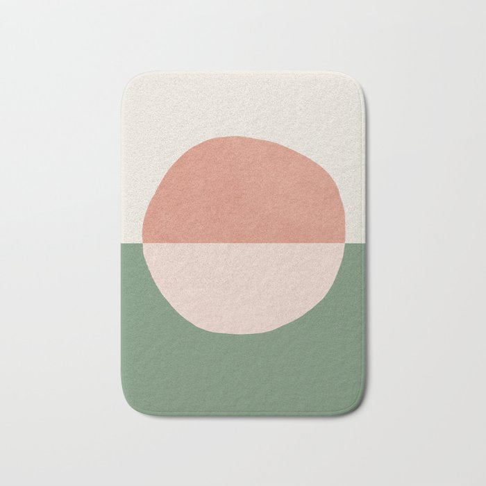 Horizon Abstract - Pink Bath Mat Gallery Image 1