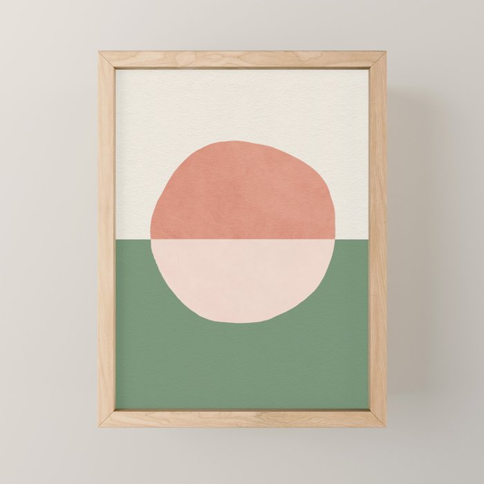Horizon Abstract - Pink Mini Art Print Gallery Image 1