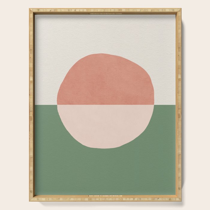 Horizon Abstract - Pink Serving Tray Gallery Image 1