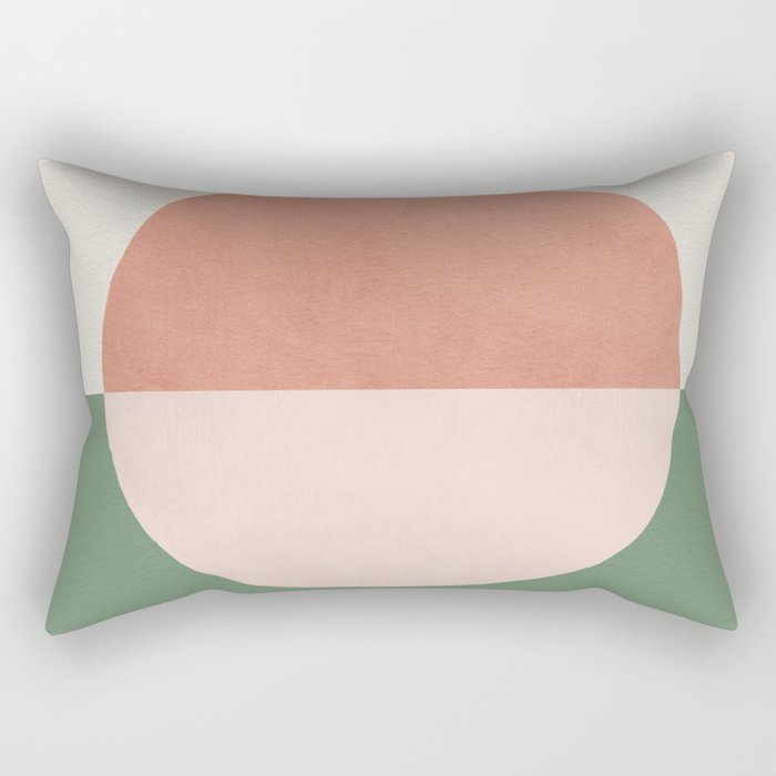 Horizon Abstract - Pink Rectangular Pillow Gallery Image 1