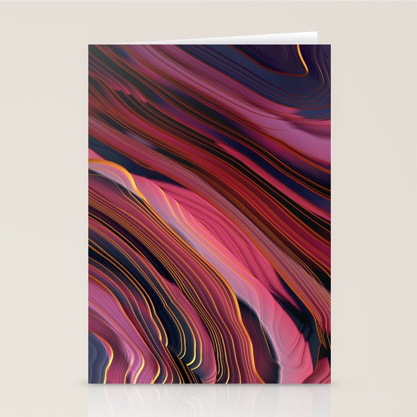 Plum Abstract Stationery Card Gallery Image 2
