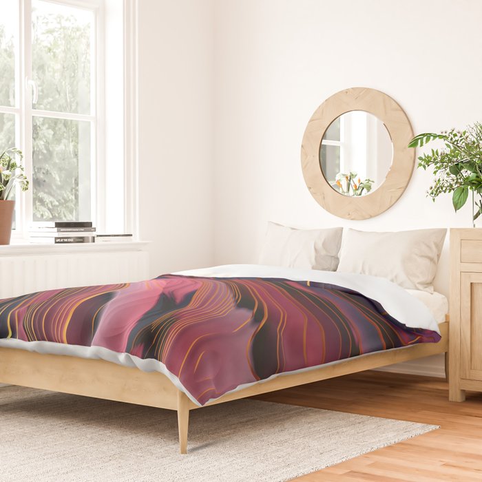 Plum Abstract Duvet Cover Gallery Image 2