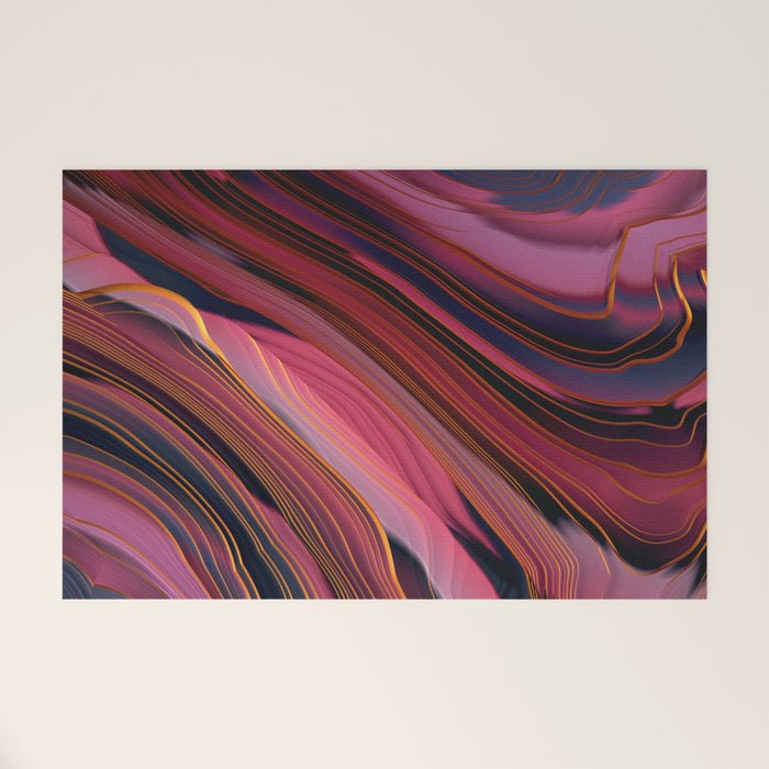 Plum Abstract Welcome Mat Gallery Image 1