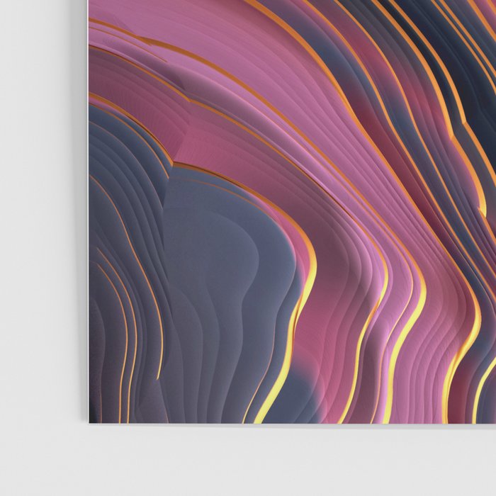 Plum Abstract Poster Gallery Image 3