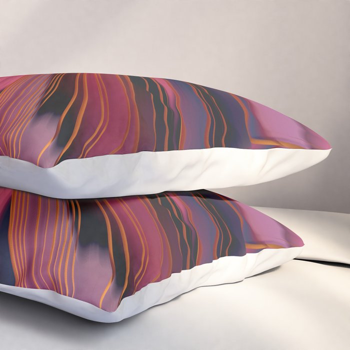 Plum Abstract Pillow Sham Gallery Image 3