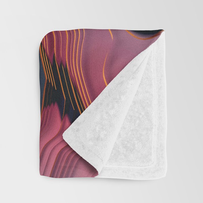 Plum Abstract Throw Blanket Gallery Image 3