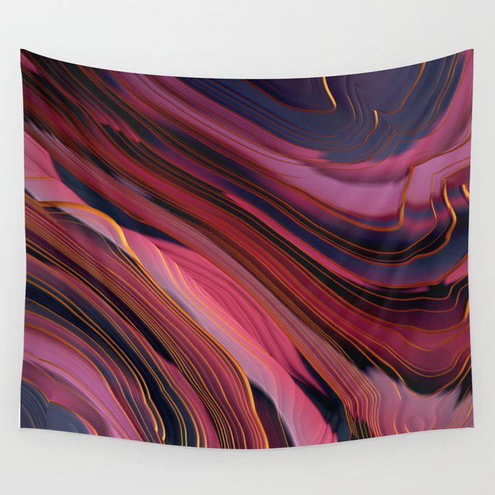 Plum Abstract Wall Tapestry Gallery Image 1