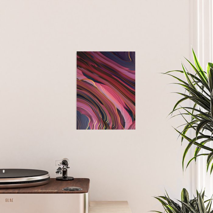 Plum Abstract Poster Gallery Image 2