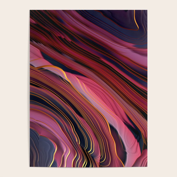 Plum Abstract Poster Gallery Image 4