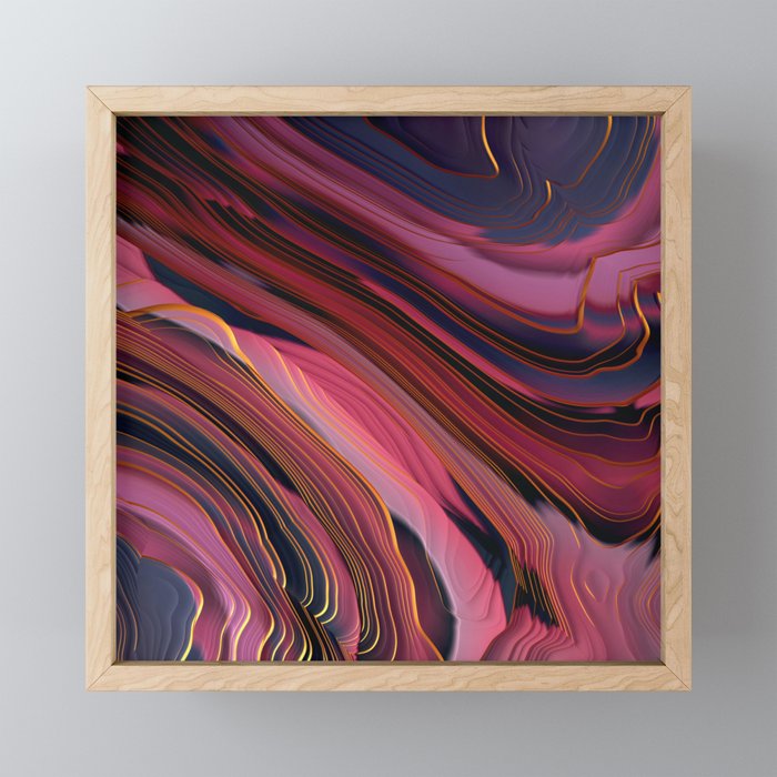 Plum Abstract Mini Art Print Gallery Image 1