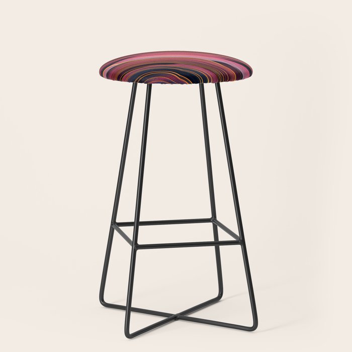 Plum Abstract Stool Gallery Image 1