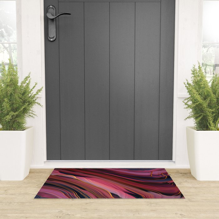 Plum Abstract Welcome Mat Gallery Image 3