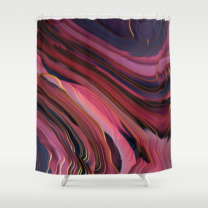 Plum Abstract Shower Curtain Gallery Image 1