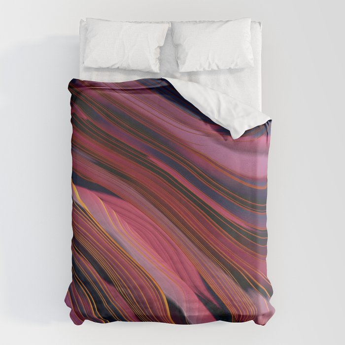 Plum Abstract Duvet Cover Gallery Image 1