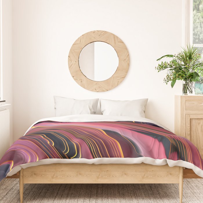 Plum Abstract Duvet Cover Gallery Image 3