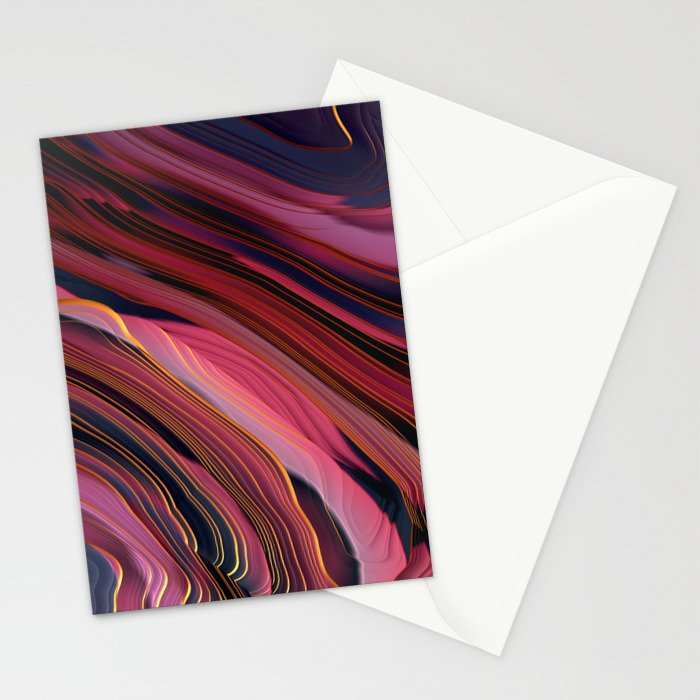 Plum Abstract Stationery Card Gallery Image 2