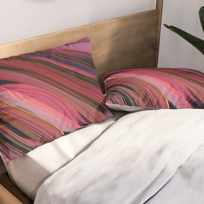 Plum Abstract Pillow Sham Gallery Image 2