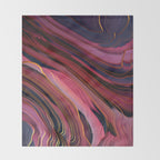 Plum Abstract Throw Blanket Gallery Image 2