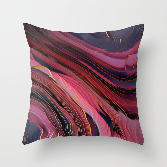 Plum Abstract Throw Pillow Gallery Image 6