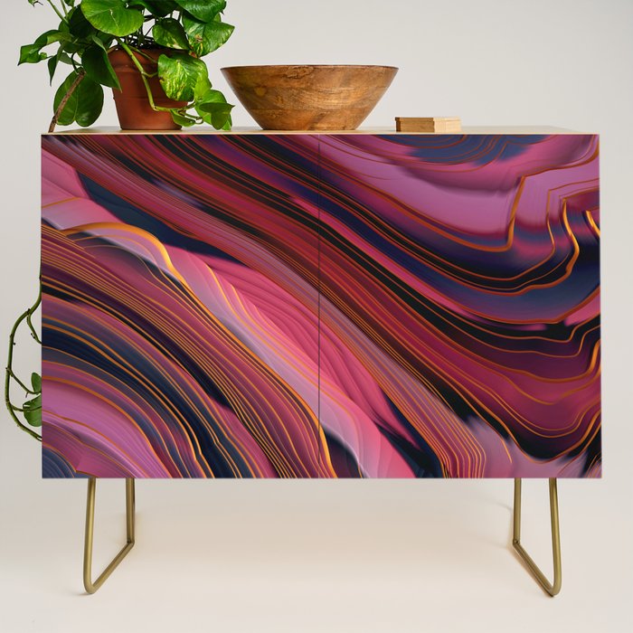 Plum Abstract Credenza Gallery Image 1