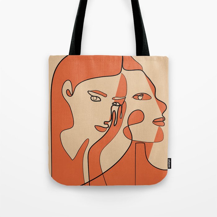 Abstract Faces 11 Tote Bag Gallery Image 1