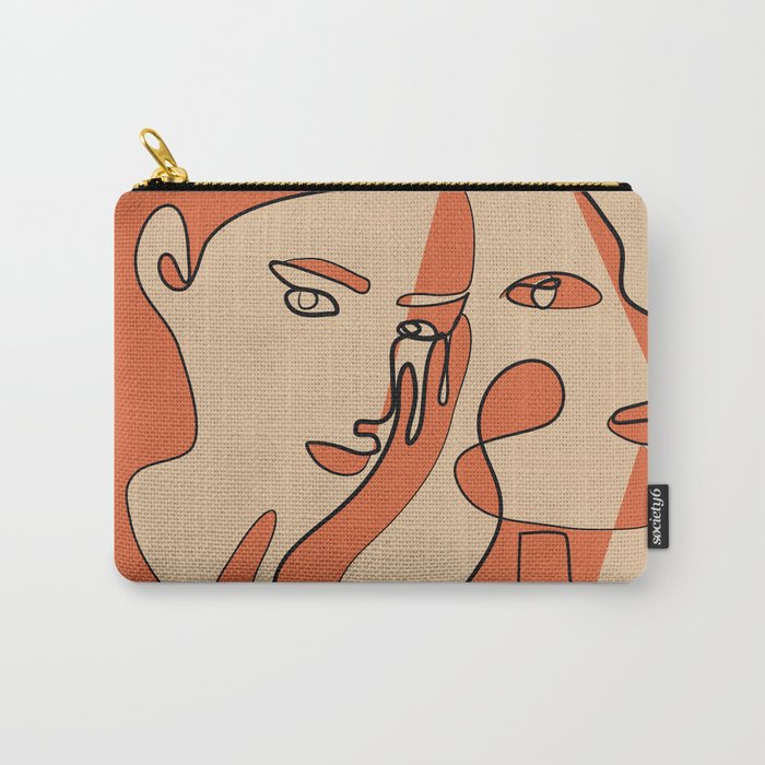 Abstract Faces 11 Carry All Pouch Gallery Image 1