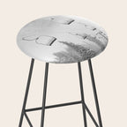 Ski Lift Moon Break // Riding the Mountain at Copper Colorado Luna Sky Peeking Foggy Clouds Stool Gallery Image 2