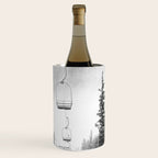 Ski Lift Moon Break // Riding the Mountain at Copper Colorado Luna Sky Peeking Foggy Clouds Wine Chiller Gallery Image 3
