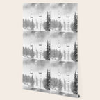 Ski Lift Moon Break // Riding the Mountain at Copper Colorado Luna Sky Peeking Foggy Clouds Wallpaper Gallery Image 2