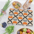 Mid Century Decor 548 Beige Black Gray and Orange Cutting Board Gallery Image 2