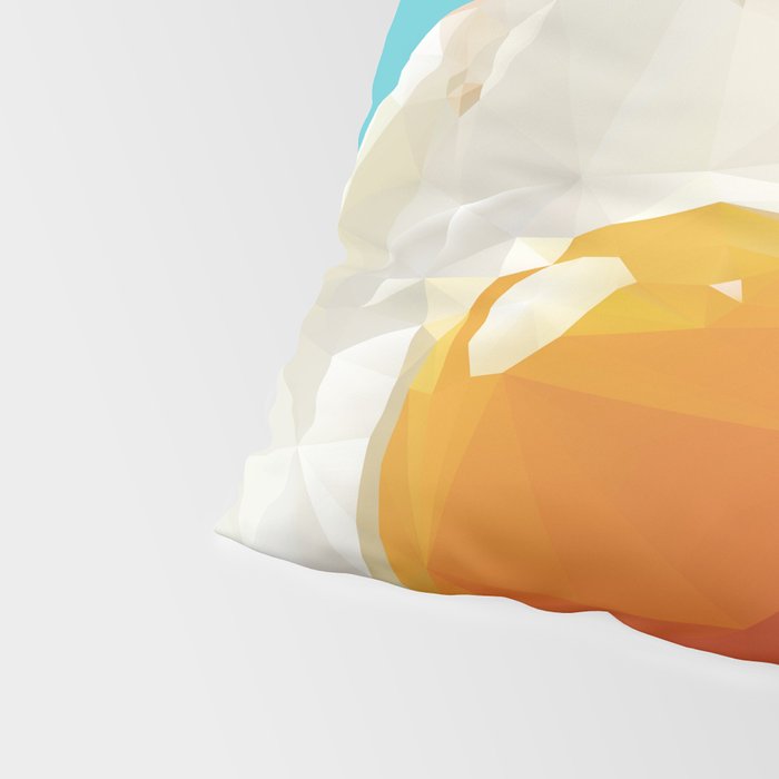 Fried Egg Polygon Art Pillow Sham Gallery Image 4