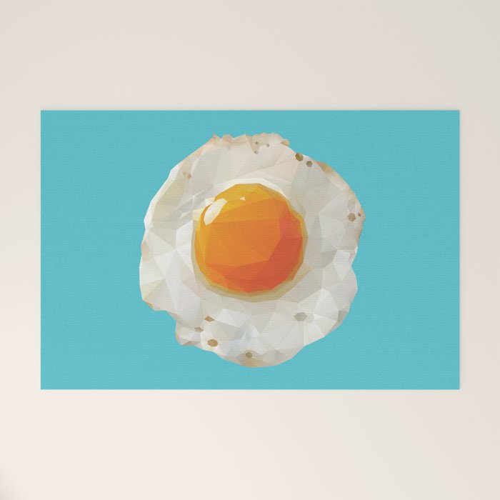 Fried Egg Polygon Art Welcome Mat Gallery Image 1