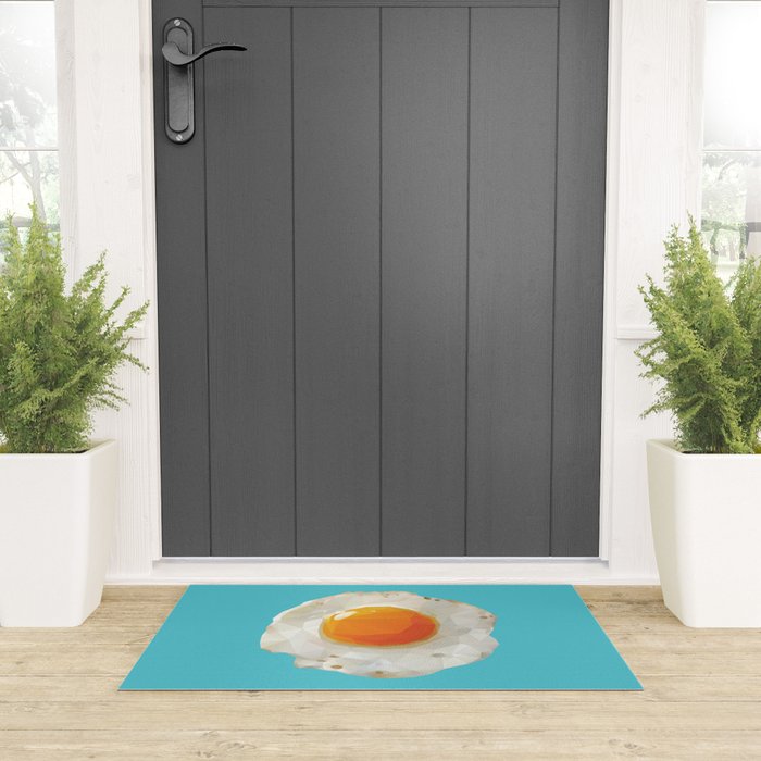 Fried Egg Polygon Art Welcome Mat Gallery Image 3