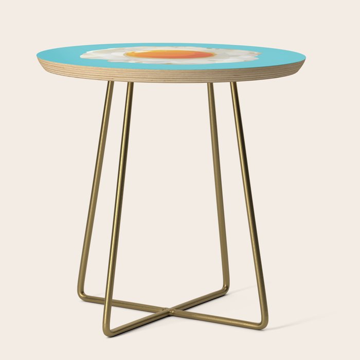 Fried Egg Polygon Art Side Table Gallery Image 1