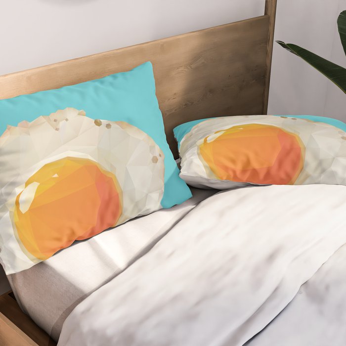 Fried Egg Polygon Art Pillow Sham Gallery Image 2