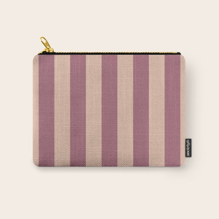 Dusty Rose Striped Carry All Pouch Gallery Image 1